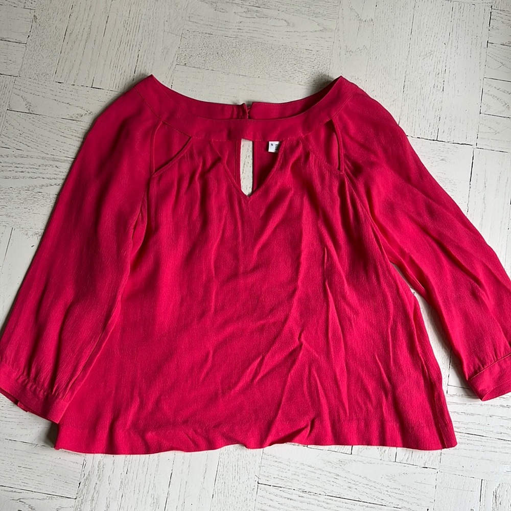 Pink silk top